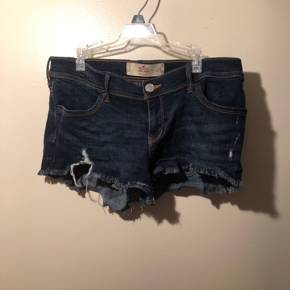 hollister low rise jean shorts